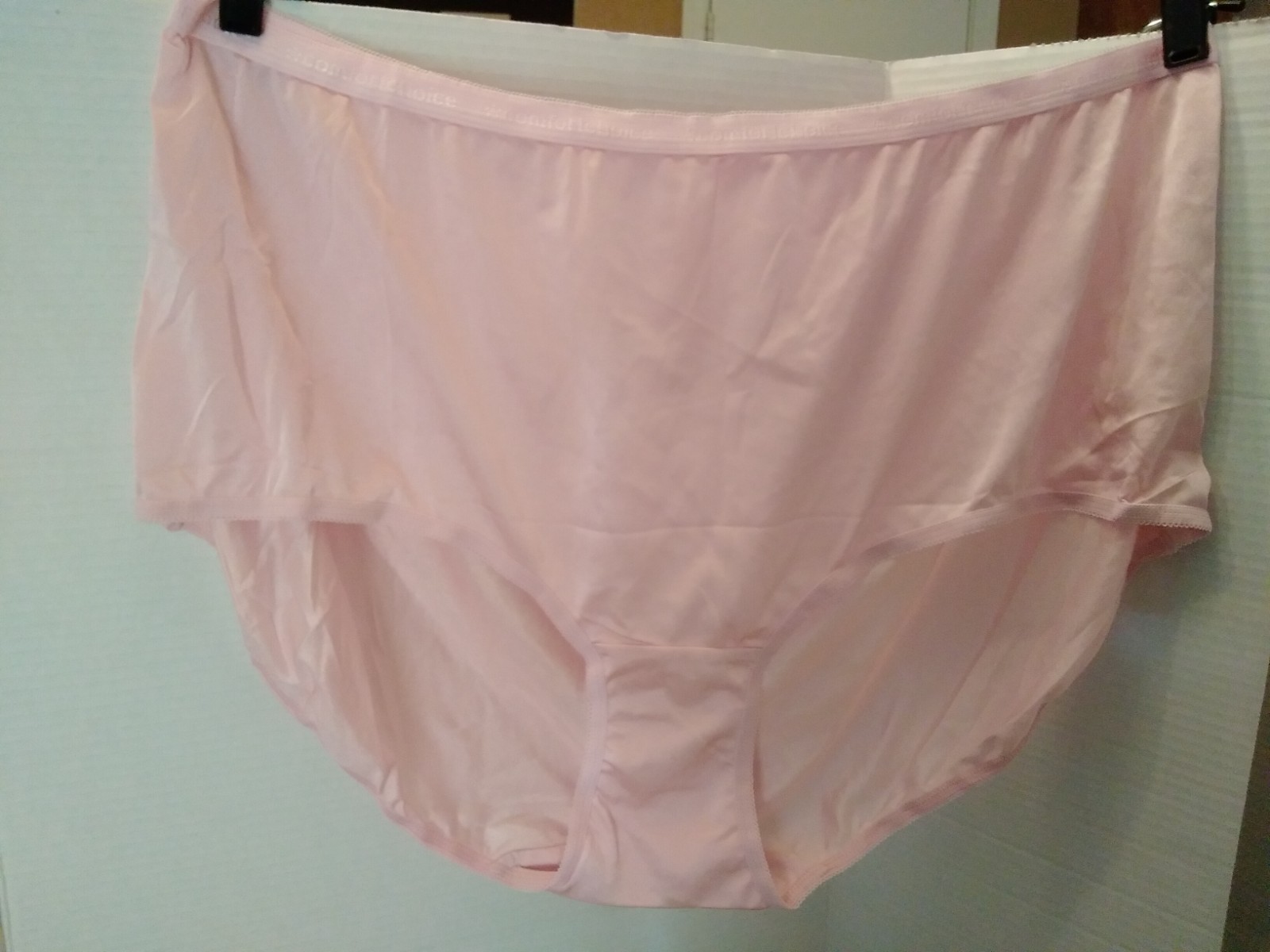 Panties Size 12 100% Nylon Grannie Sissy Silky Pink