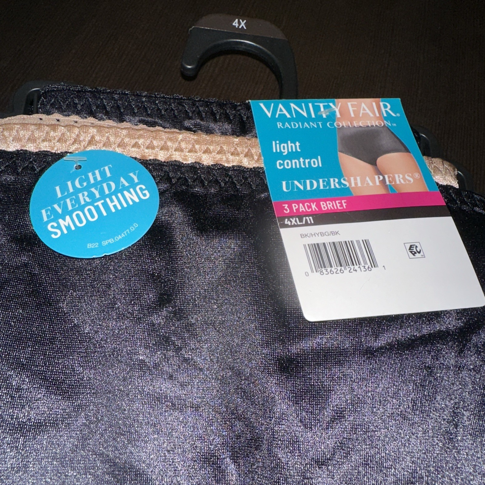 Vanity Fair Radiant Undershapers Brief Underwear 3 Pair Nylon Women 4XL/11
