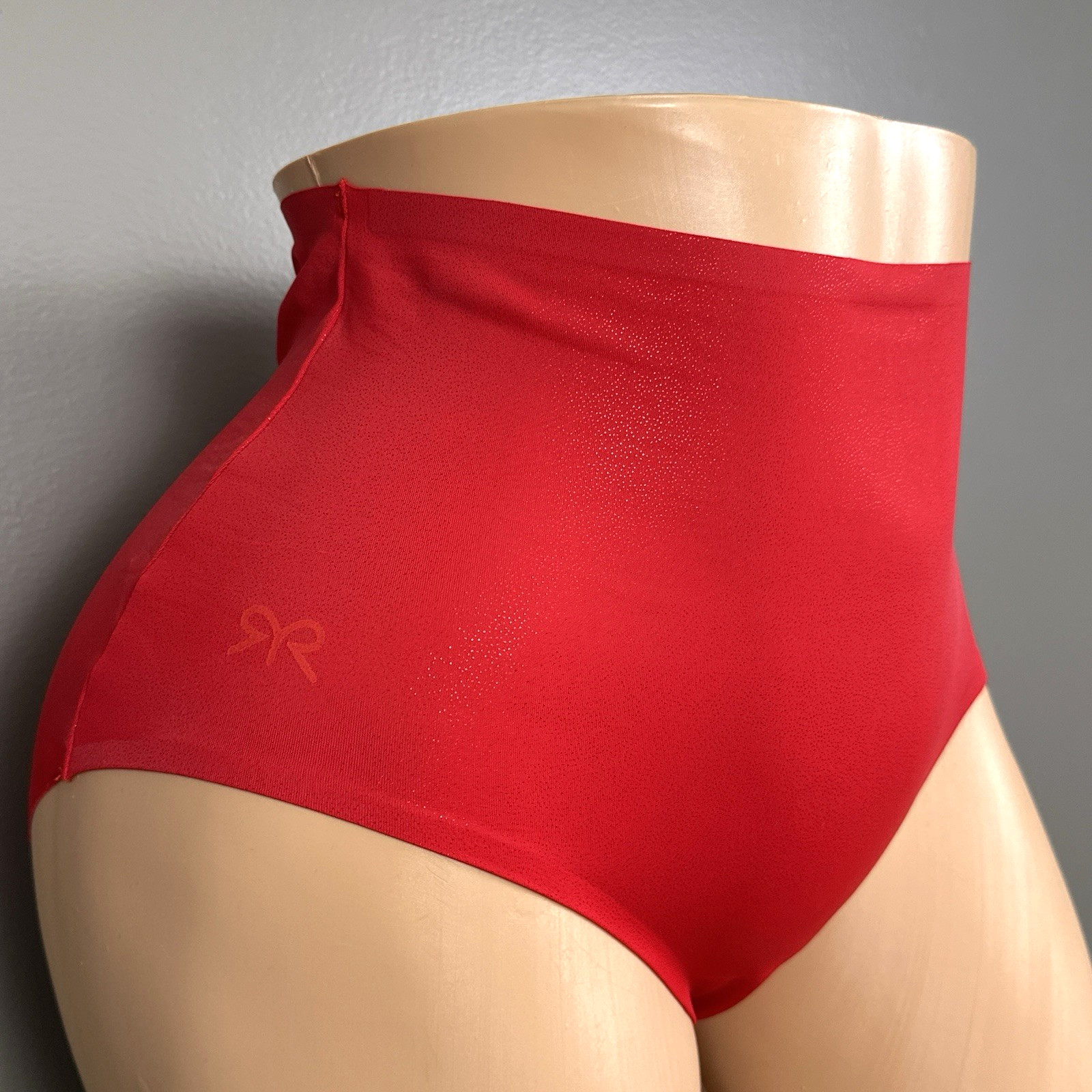 Ruby Ribbon Ruby Sparkle Sleek Shape Brief Medium Red Glitter Look Shapewear NWT