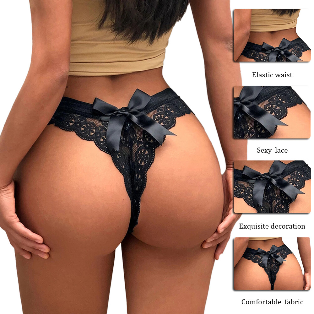 Lady Lace Thong G-string Panties Sexy Cotton Knickers Briefs Lingerie Underwear~
