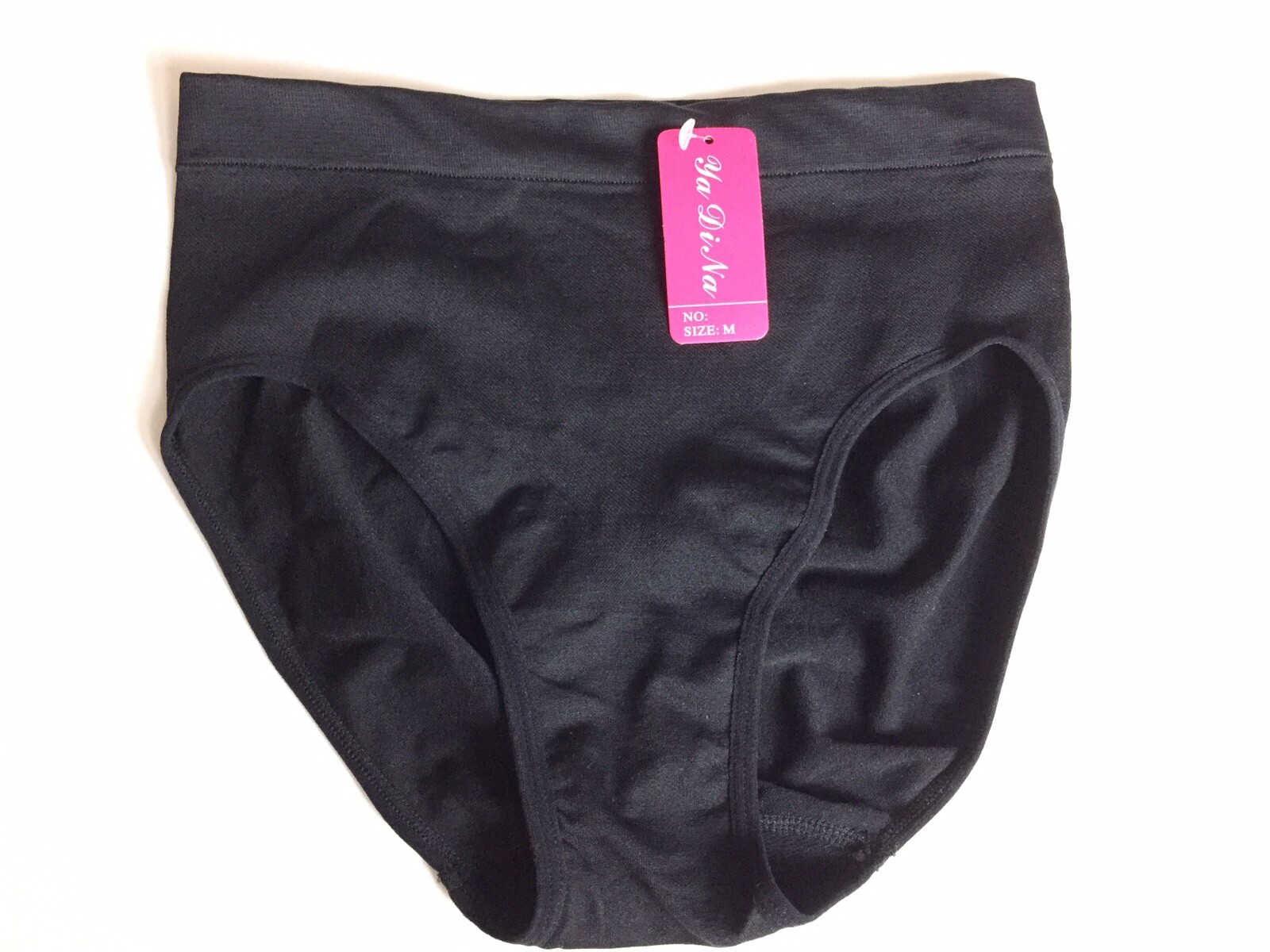 Ya Di Na Shapeware Panties Black Full Coverage Seamless Bottom Couture Sz M Flaw