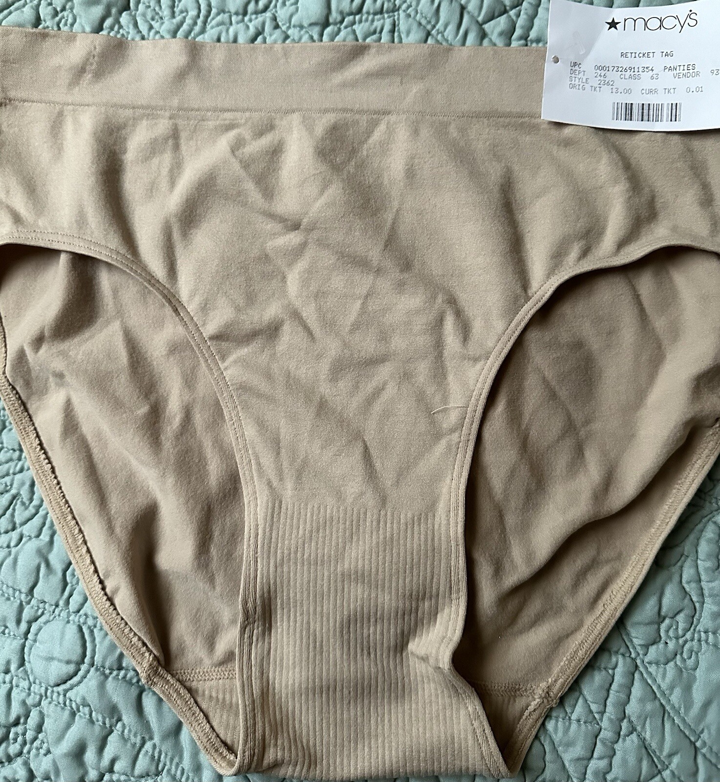 Bali Women Comfort Revolution Microfiber Seamless Hi Cut Panty 2XL/9 Nude