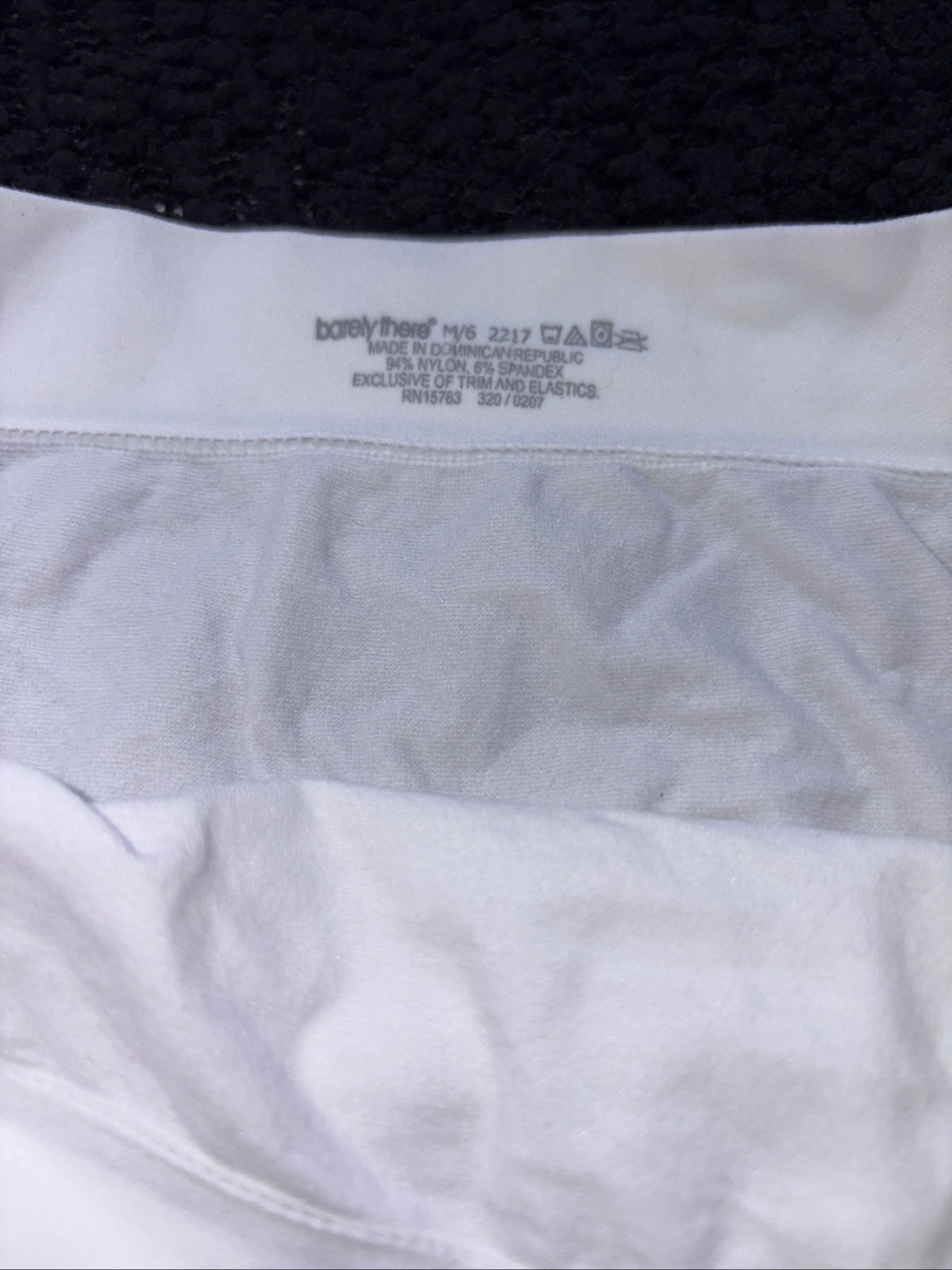 Barely There White Hi-Cut Y2K Bikini M Nylon Vintage Panty Underwear