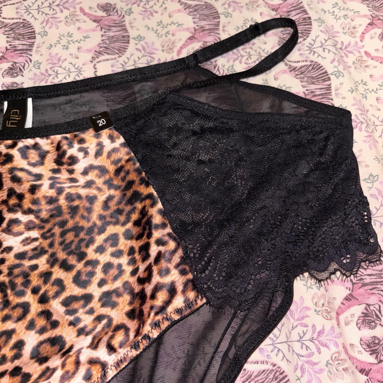 City Chic Boudoir Ladies Mimi Shorty Brief Leopard Print Size 20/L Lingerie BNWT