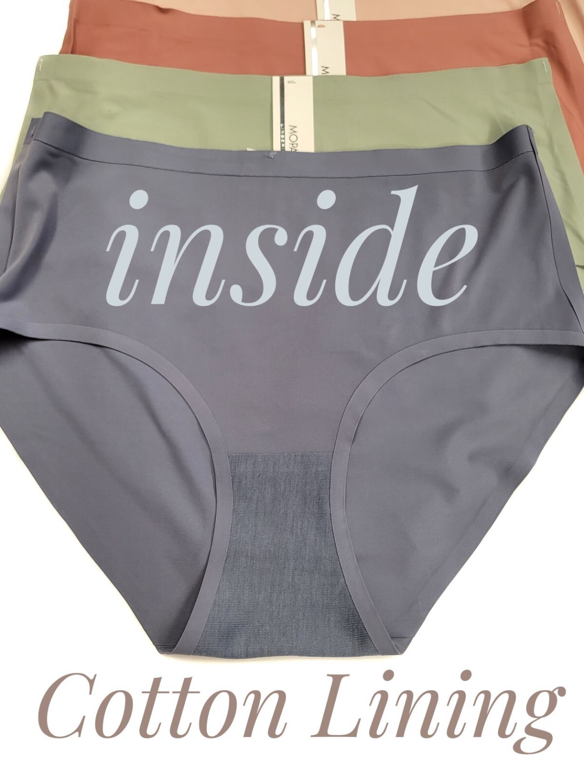 6pk Mopas Women’s Seamless Invisible Panties No Show Laser Cut Briefs Underwear