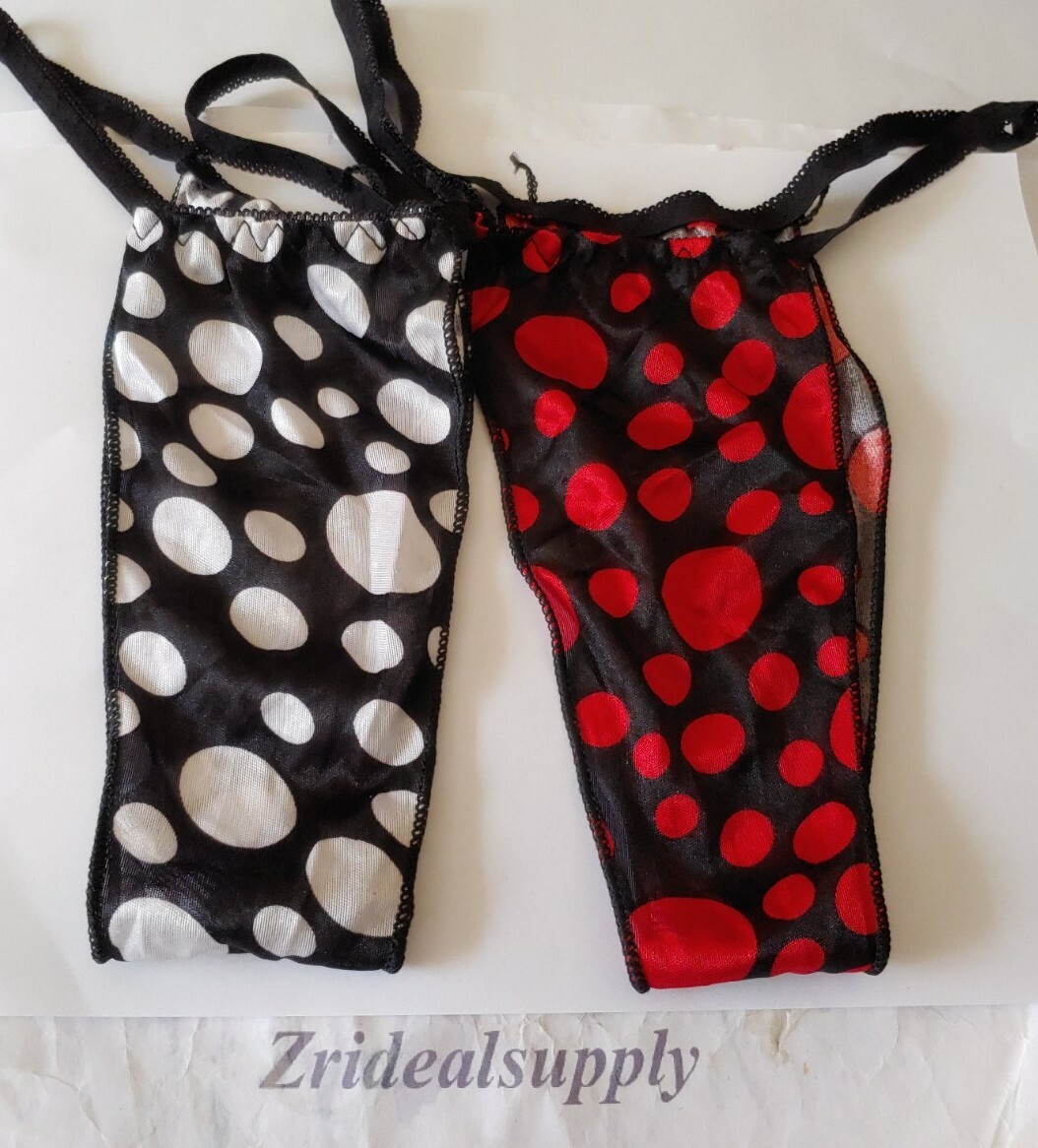 Women’s Classy Thongs BLACK ,White & BLACK,RED color SIZE MEDIUM New 2 PACK