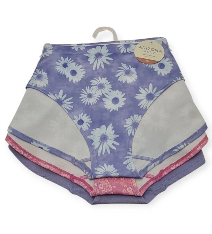 NWT Arizona Body 3 Pack Hipster Seamless Panty Women’s Size XXL Panties Purple
