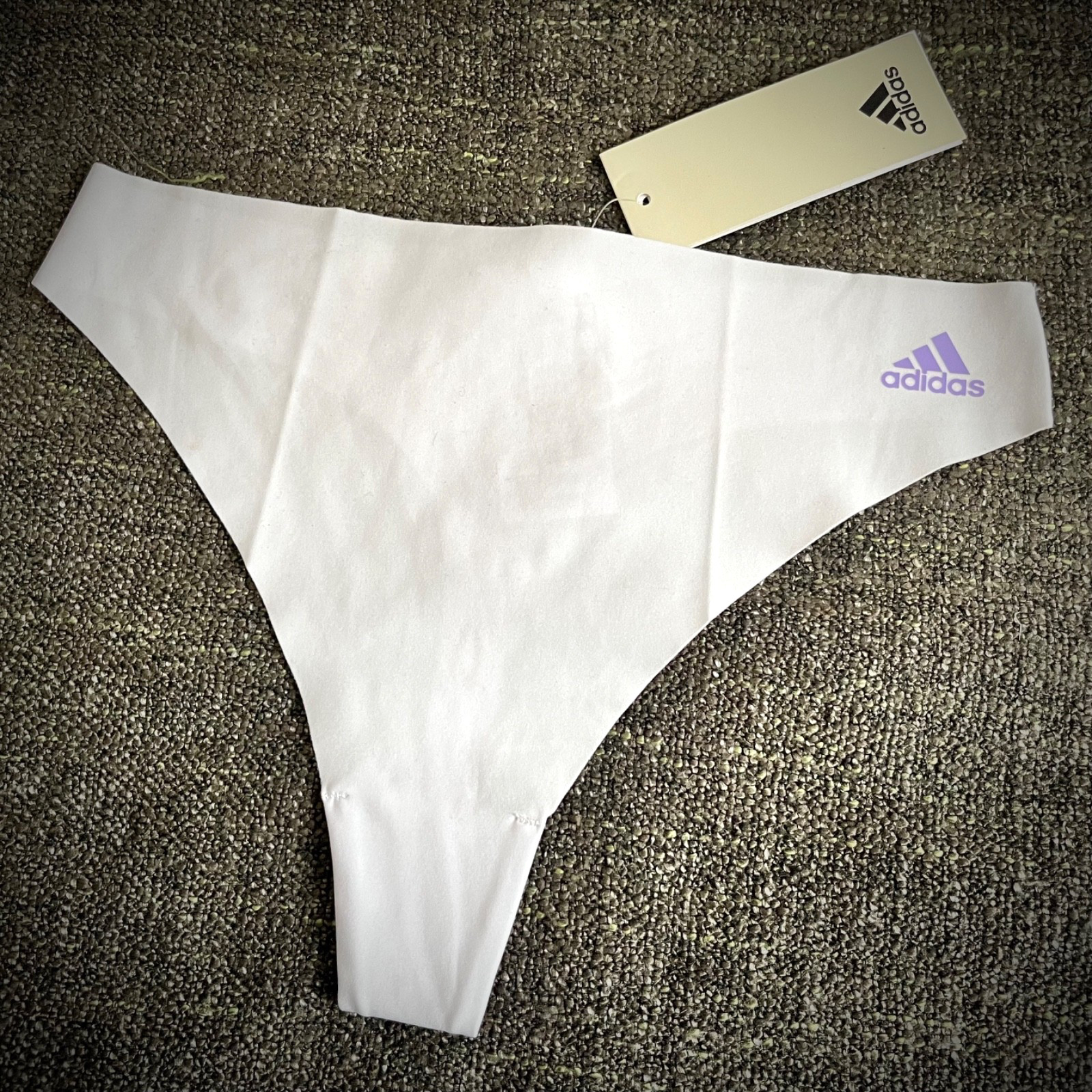 Adidas Thong Size: M, UK12-14 New With Tags White G String Underwear Sportswear
