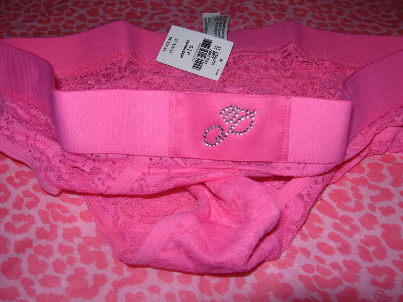 Victoria’s Secret Sexy PINK Wink Hiphugger HOT NEW Flirty Pink Rhinestone NWT