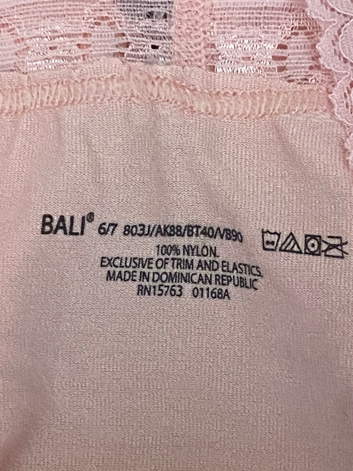 New BALI 3-PACK Women’s Comfort Revolution Lace Waist Brief Panties Sz 6 / 7