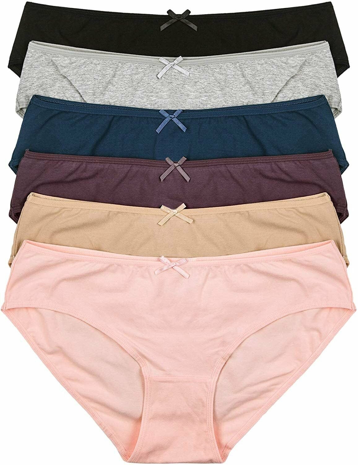 ToBeInStyle Women’s 6-Pack Basic No-Show Full Coverage Stretchy Seamless Panties