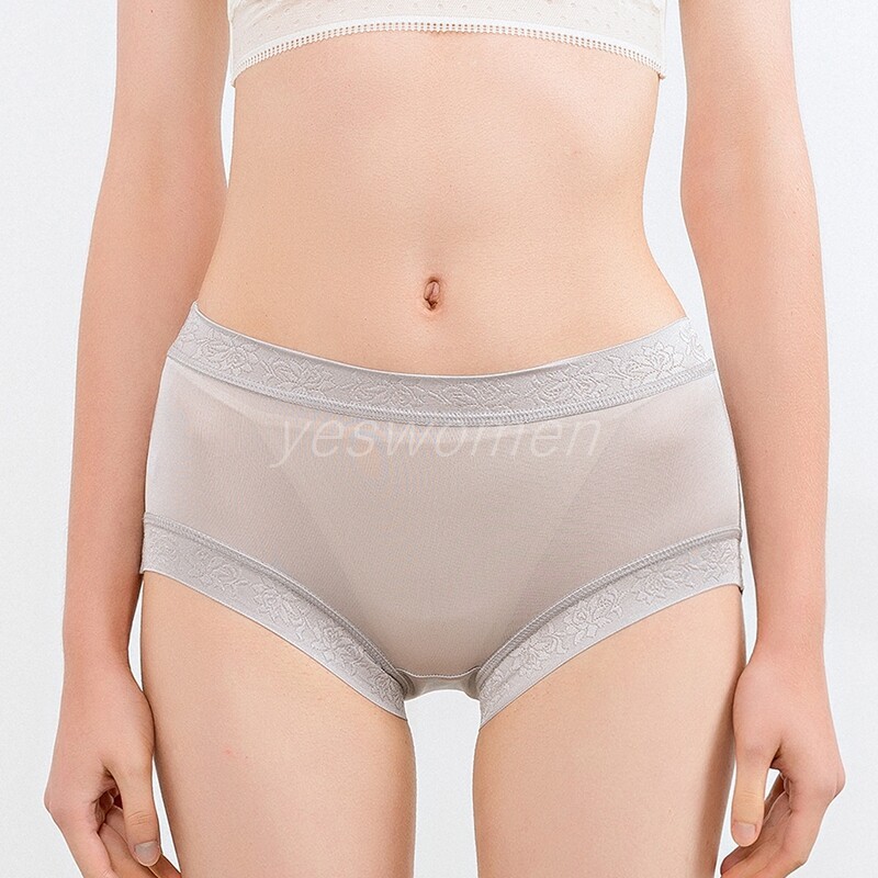 7 Pair Women 100% Mulberry Silk Underwear Panties Silk Breathable Bikini Panties
