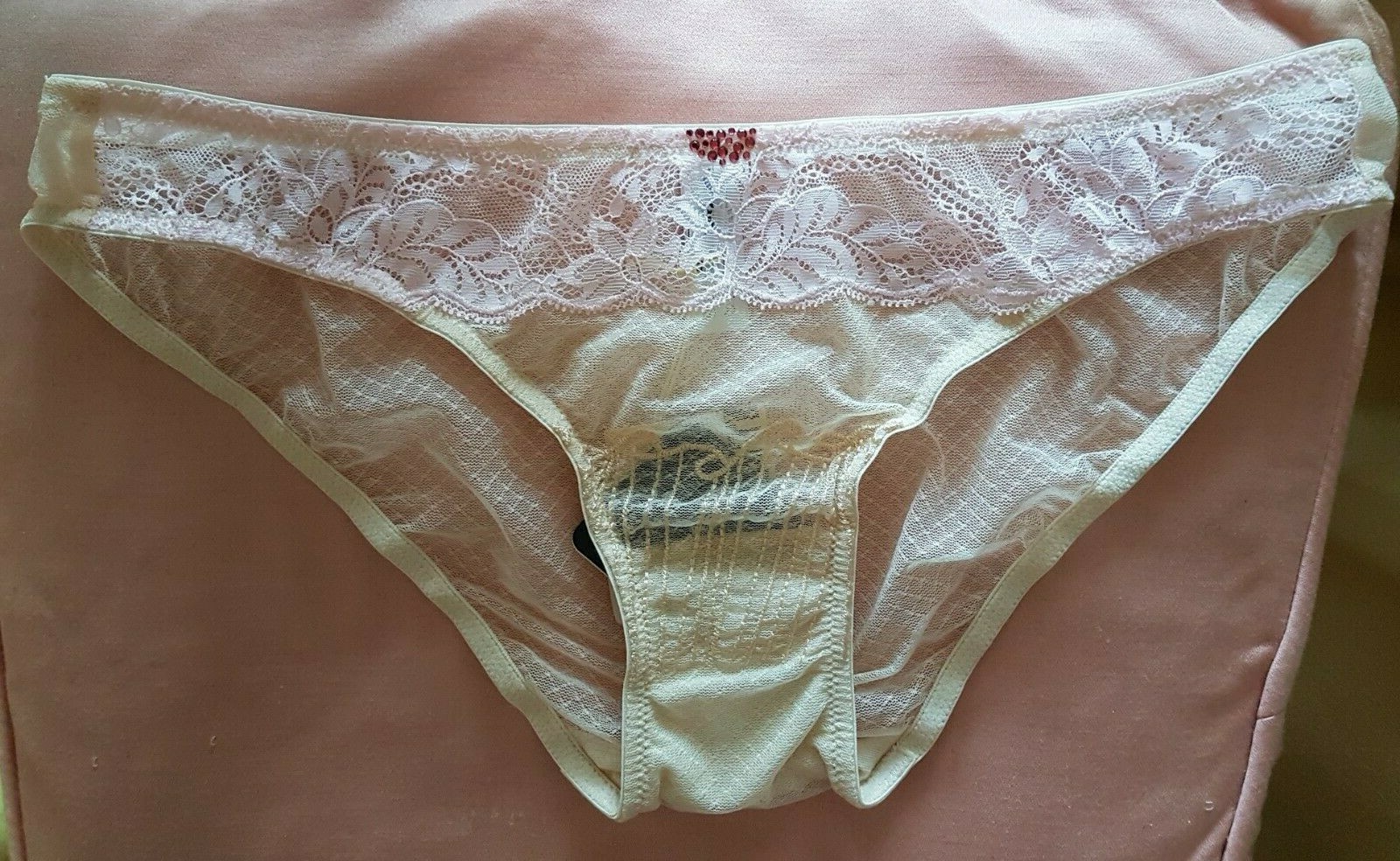 Bacirubati NEPPI CIPRIA Narrow Sided Beige/Pink Mesh/Lace Hipster Brief