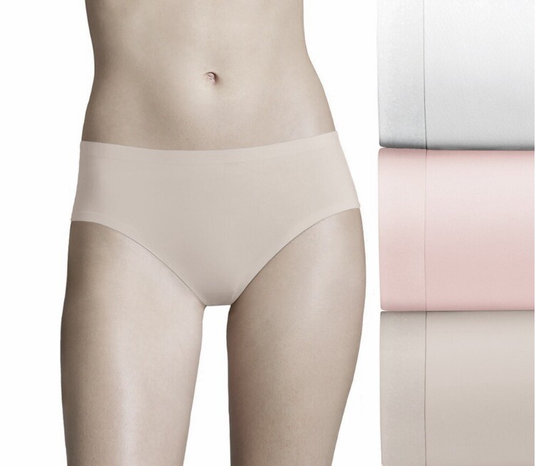 BALI Comfort Revolution Easylite Sandshell Nude White Hipster Panty Womens L 7