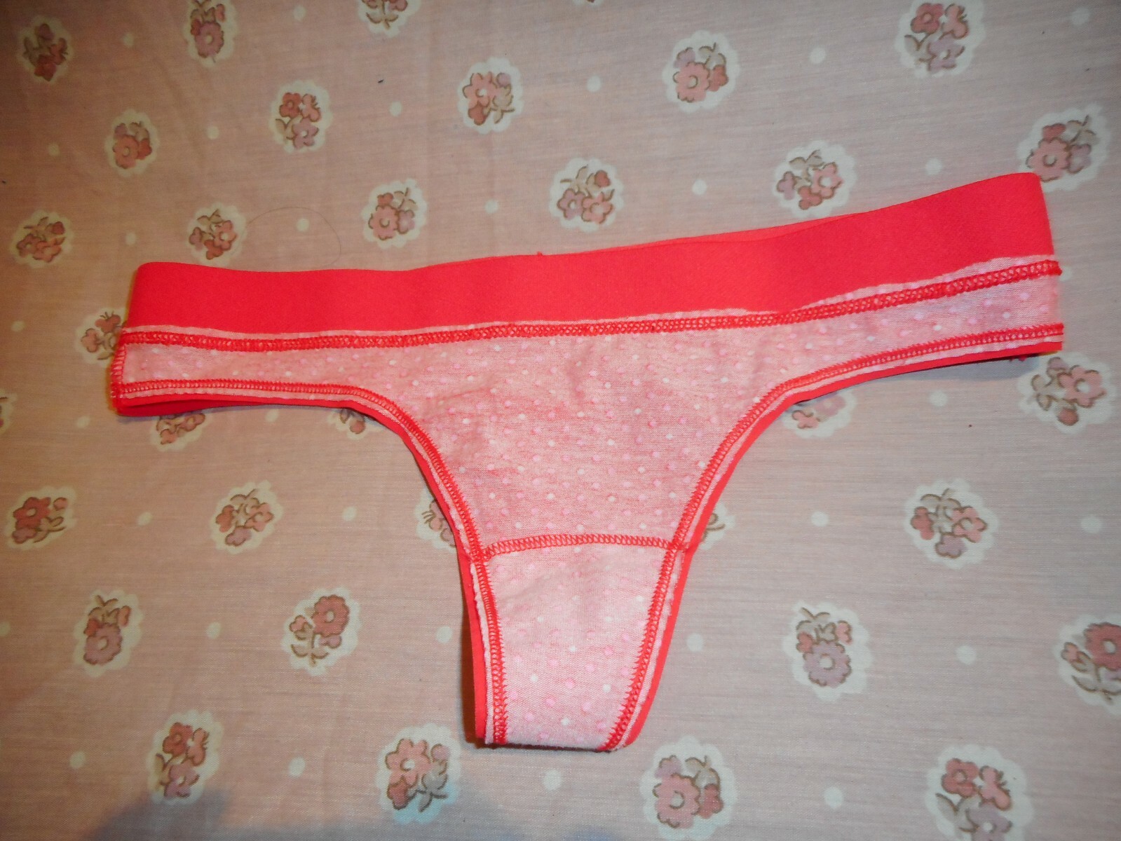 Victoria’s Secret Red Multi Color Thong/String Panty Sizes XP & Medium