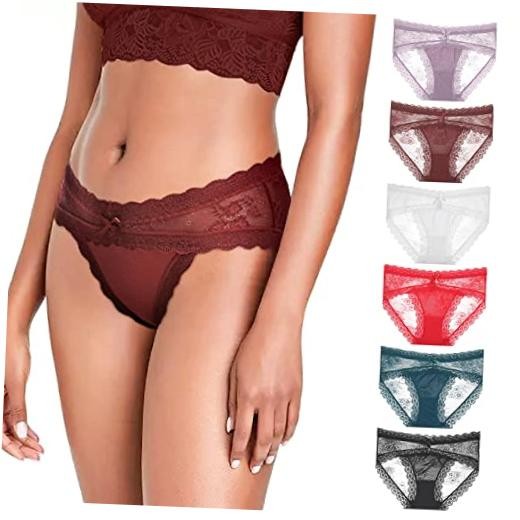 Women Lace Small Black/Rust Red/Bean Paste Purple/Dark Green/Bright Red/White