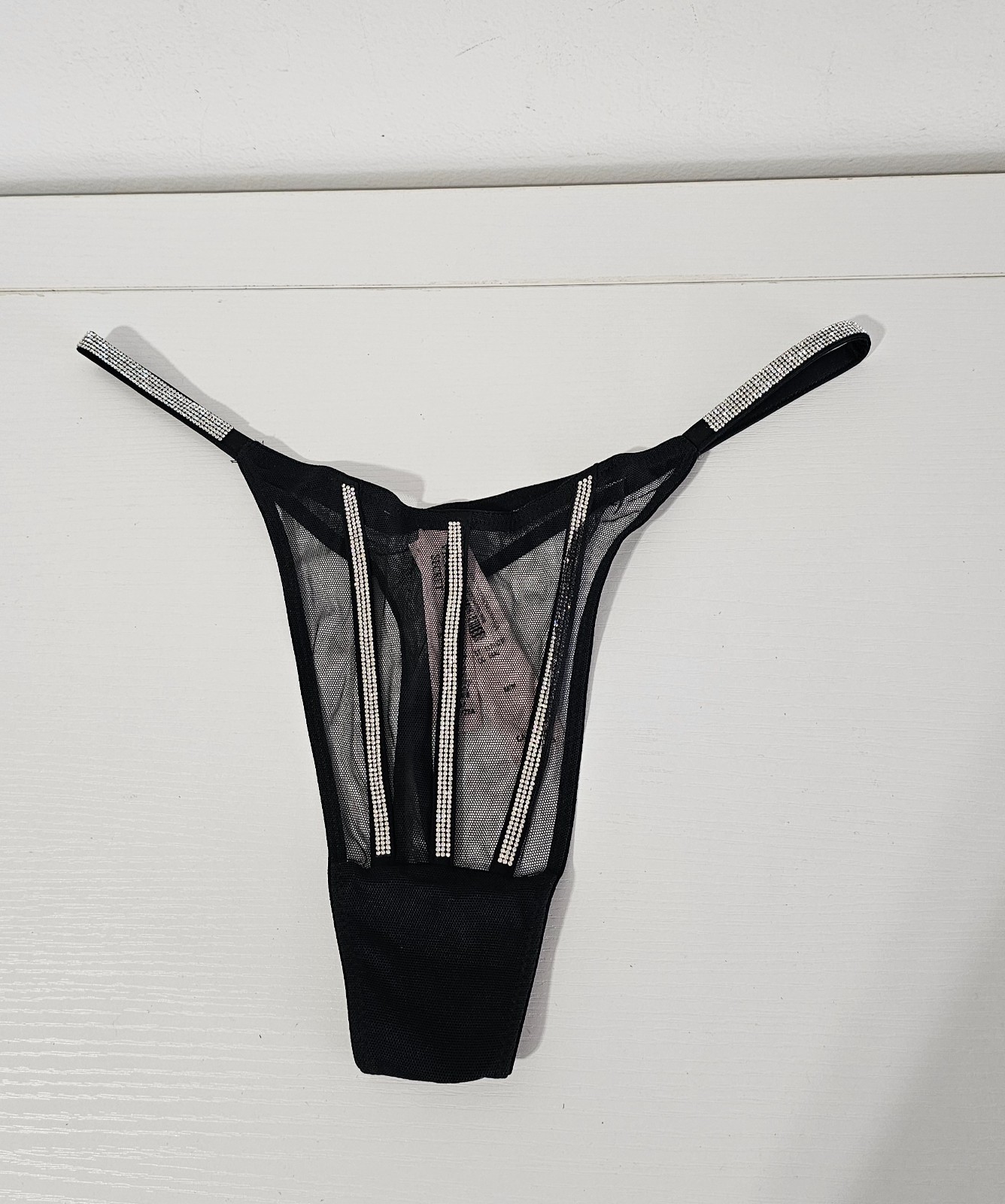 Victoria’s Secret Very Sexy Sheer Shine Thong Panty – Black – Size M – 11245238