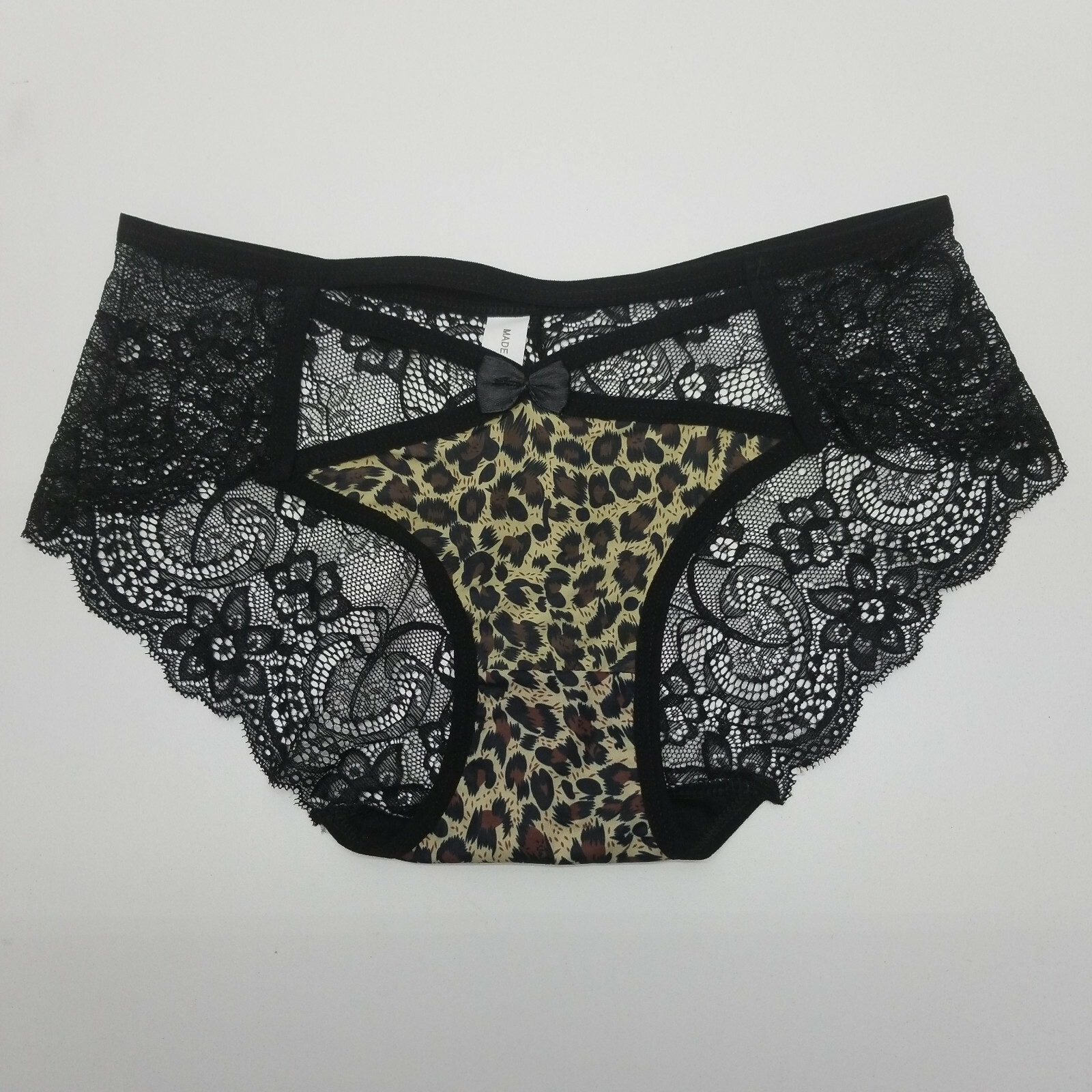 Leopard Cheetah print Blace Lace Panties Underwear Lingerie Strappy Sexy Cute