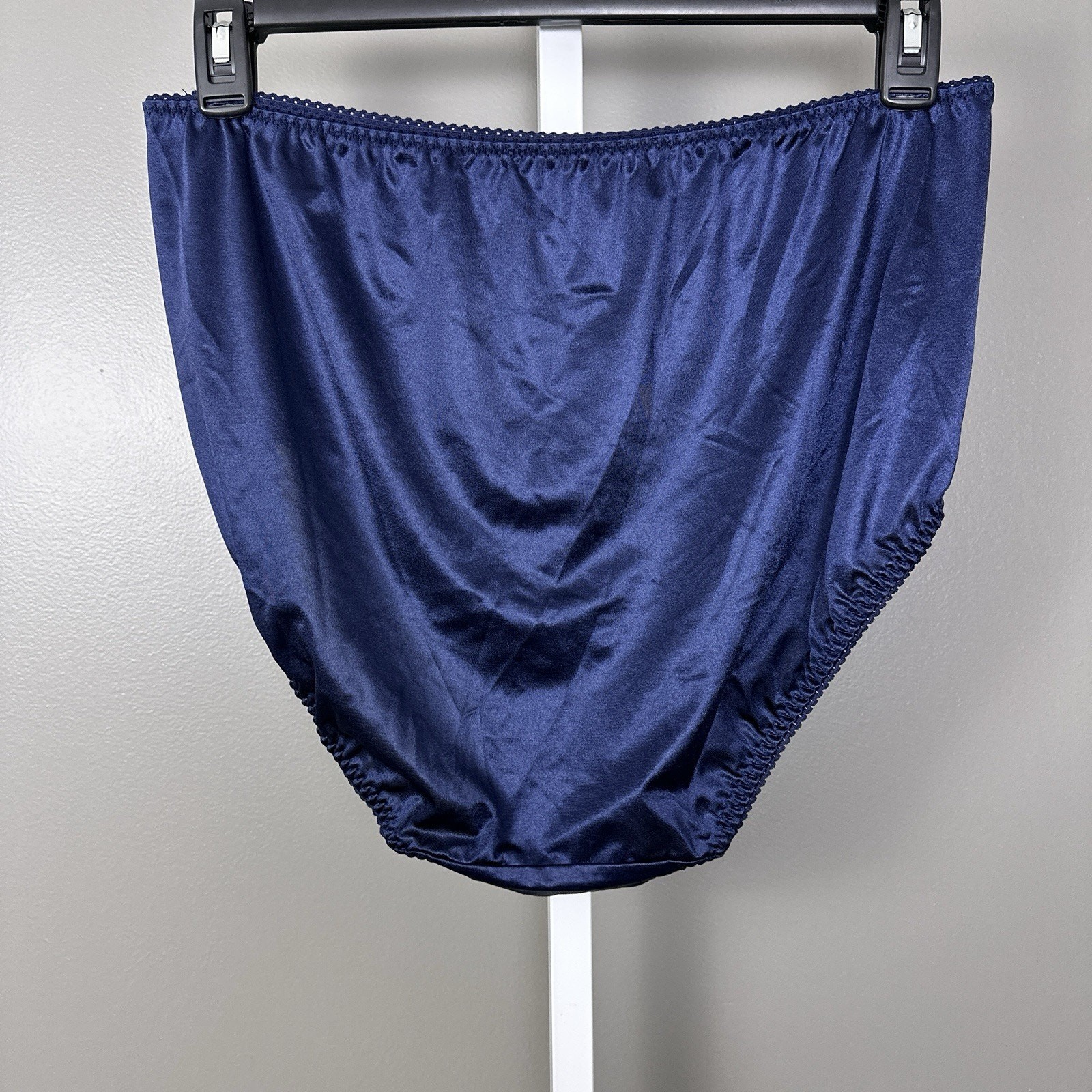 Vanity Fair Shiny Nylon Control Support Panty Size 11 4XL Dark Blue 40301 Silky