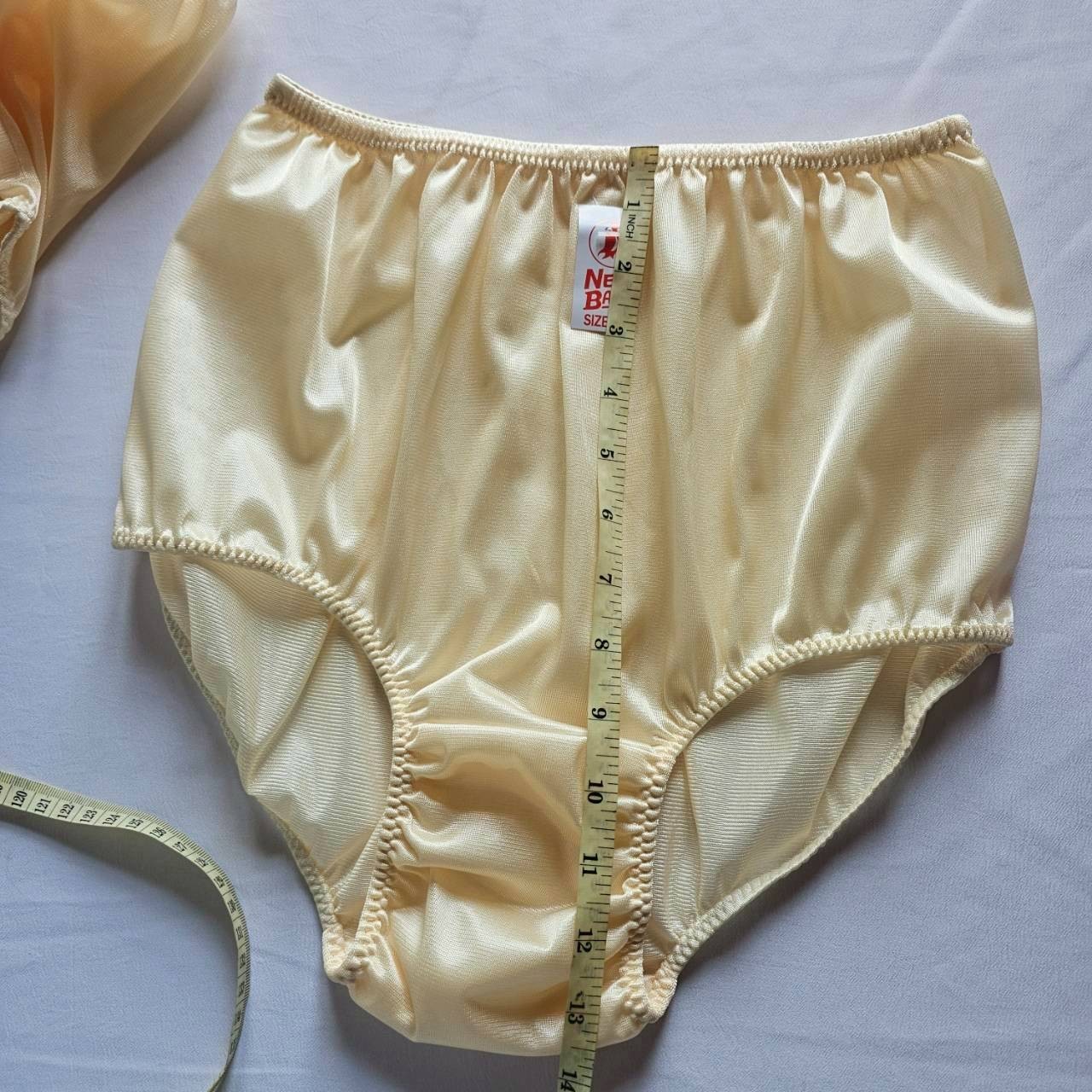 6 Nylon Underwear Panties Comfort Woman Man Briefs High Waist 36″-42″ XL/Yellow