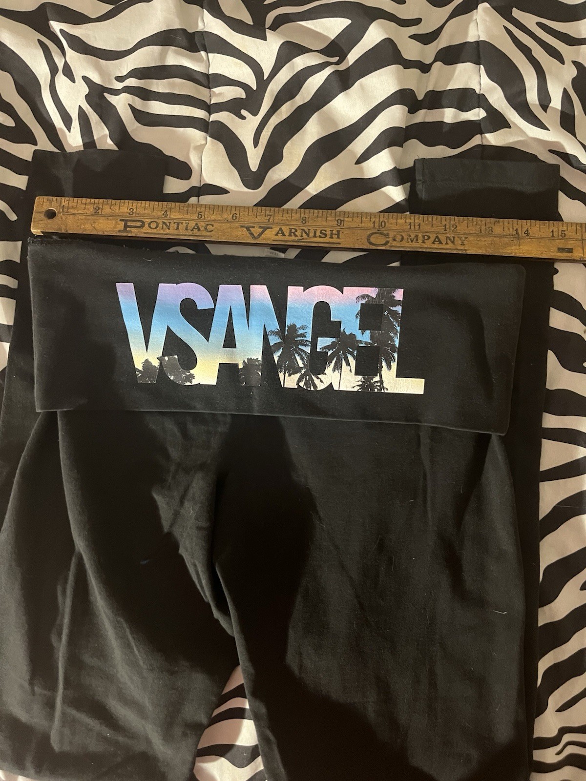 Victoria’s Secret Angel Fold Over Pants~Black Waist Logo~Women’s Size S 🔥