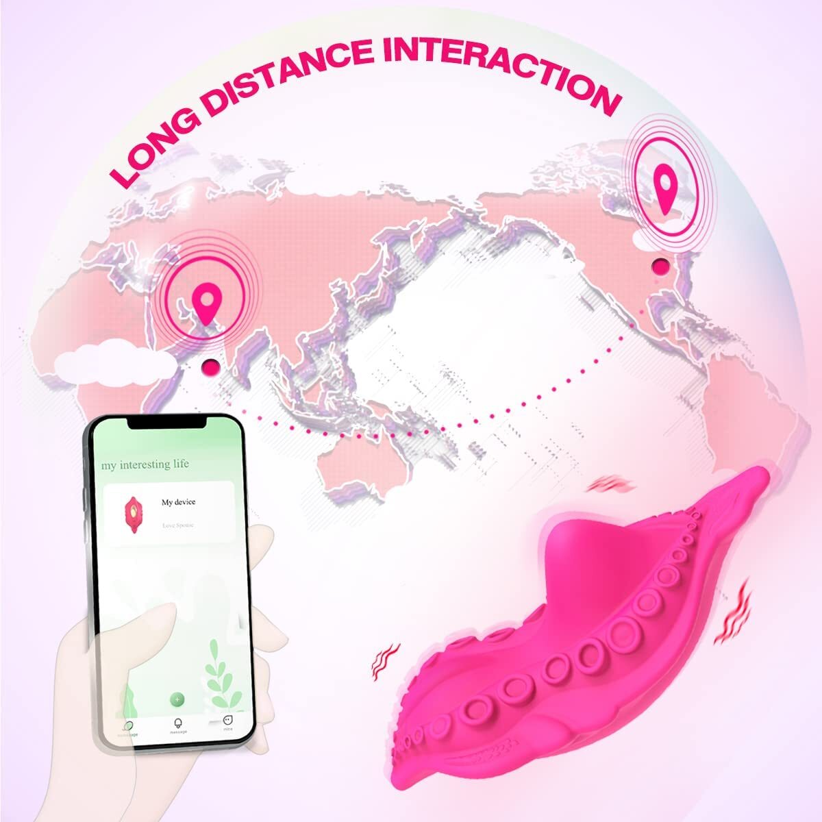 Vibrating Women Panties Massager Wireless APP Remote Control Waterproof 10 Modes