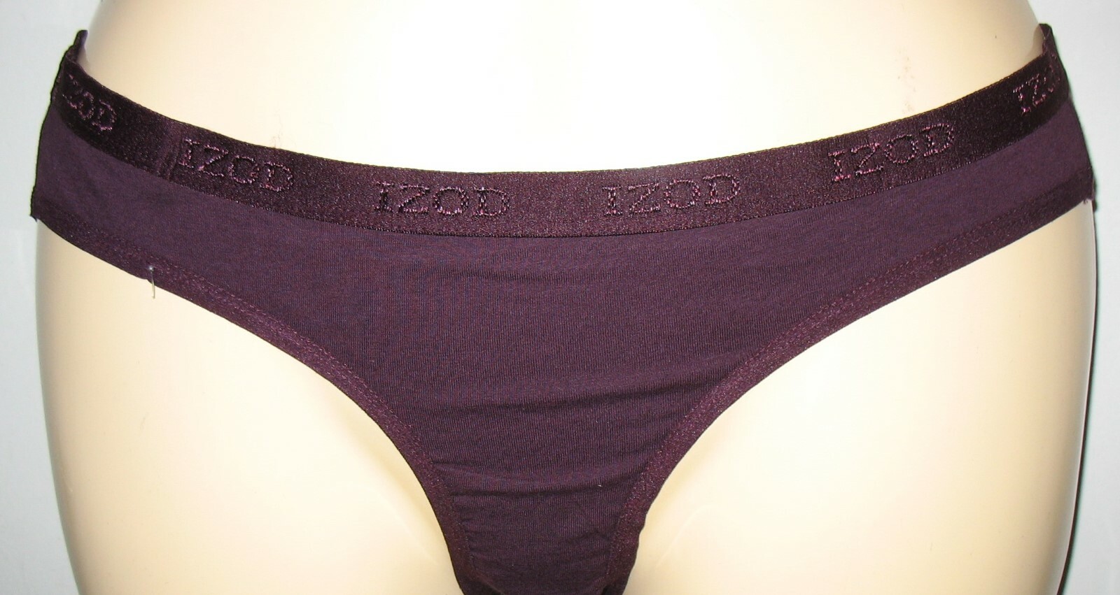 IZOD – NEW – PLUM – SIZE: M – COTTON/SPANDEX STRETCH BIKINI PANTY – RN 71222
