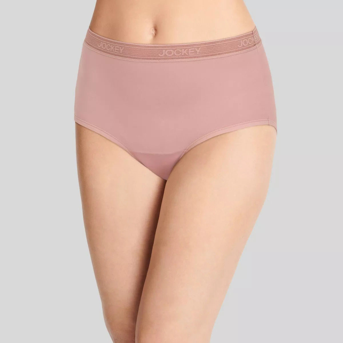 Women’s Jockey® Worry Free Moderate Absorbency Brief Panty 2810 sz xl pink new