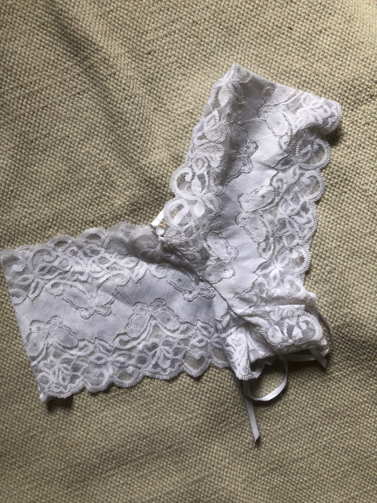 New White Lace Knickers Panties S/M UK 8-10 LEG AVENUE Boyshort