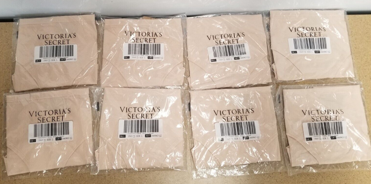 Lot of 8 Victoria’s Secret 11079934 Seamless Hiphugger Panty Sz L – Praline 39H6