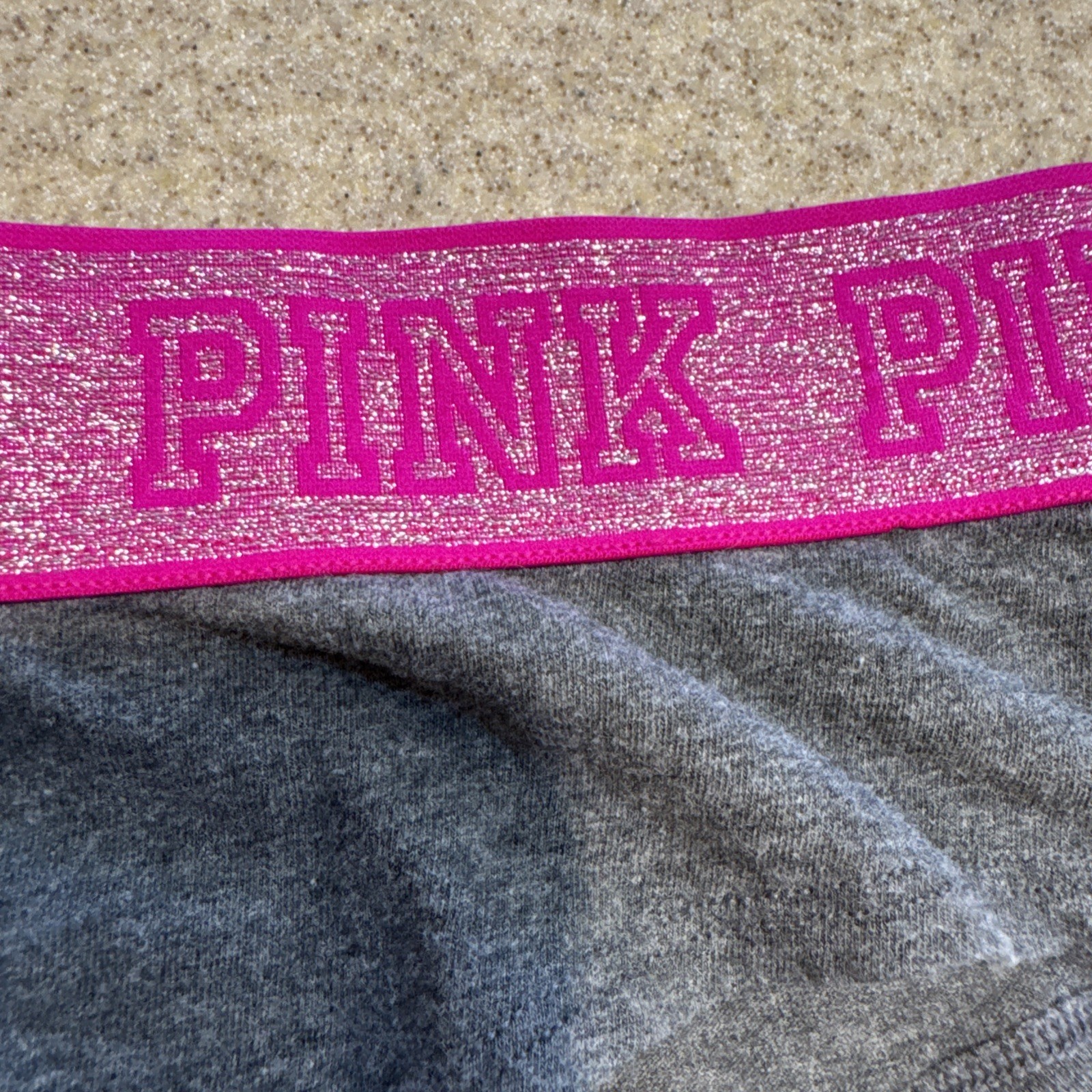 Victoria’s Secret PINK Glitter Panty Black Women’s Small 2017