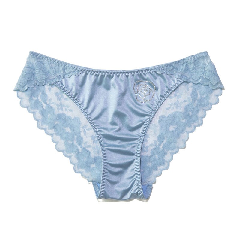 5 Pack Lot Sexy Womens Sheer Satin Panties Lingeries Brief See Through Underwear