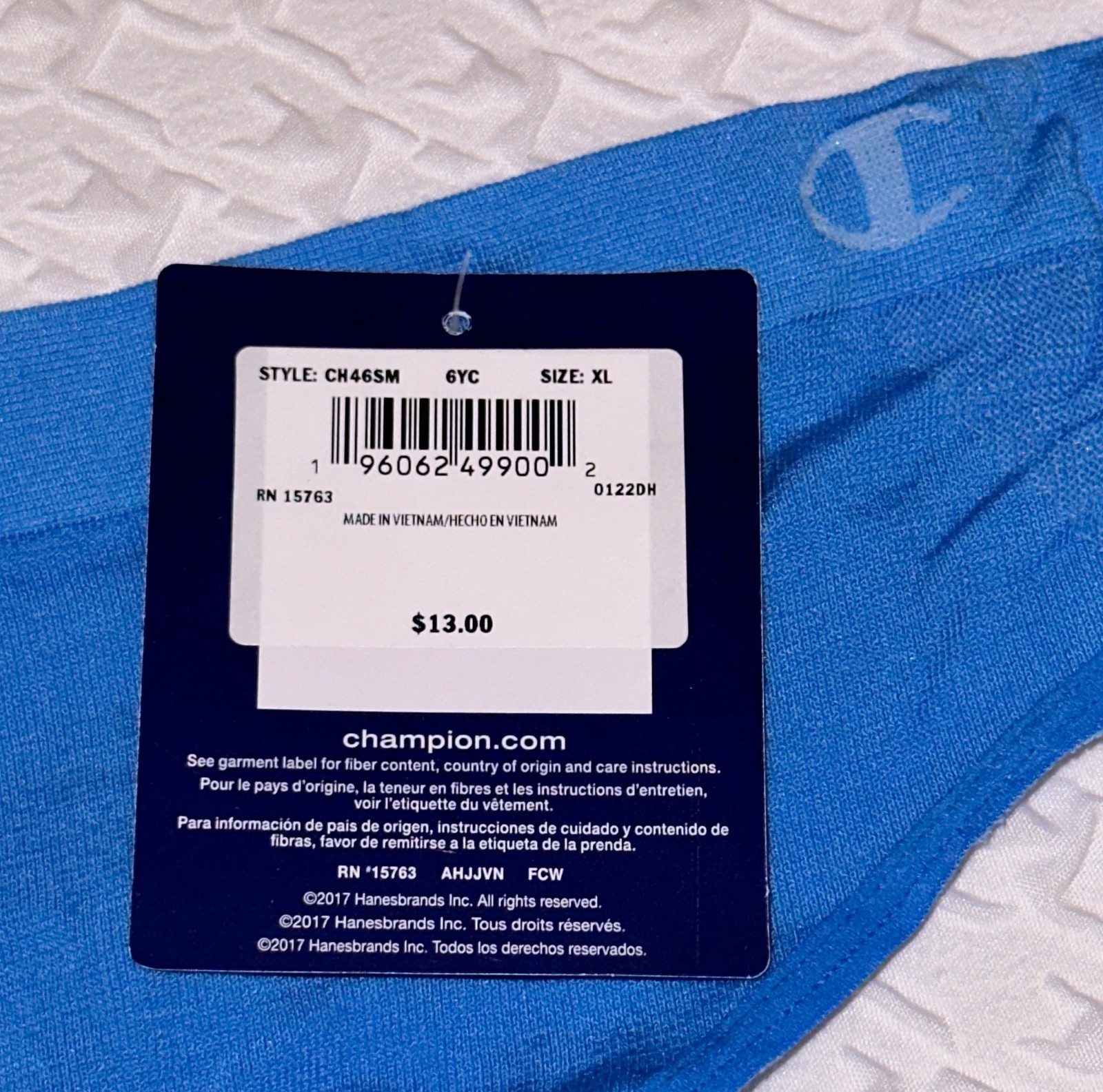 CHAMPION Sustainable Seamless Blue Jay Thong Panty NEW Womens Sz S 5 XL 8