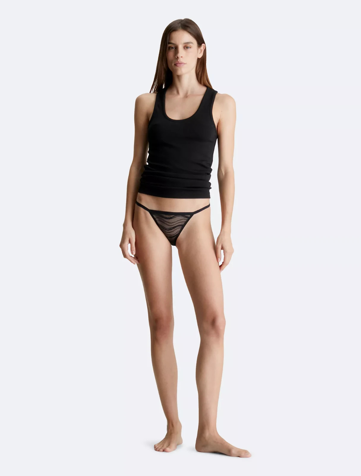 CALVIN KLEIN Allover sheer Lace String Bikini QD5137 $15