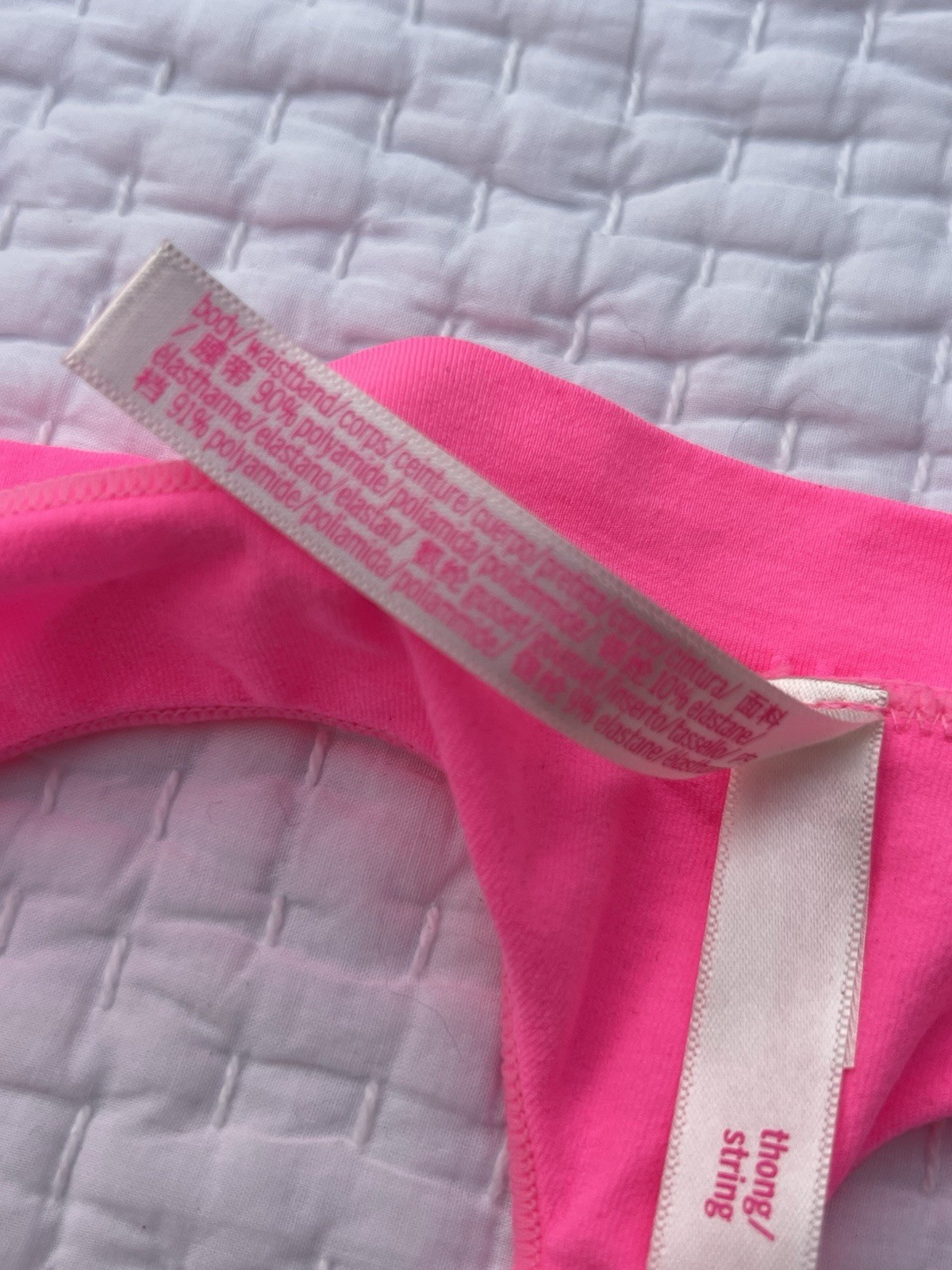 Rare Victorias Secret Pink Yoga Smooth Thong Panty Turquoise M New