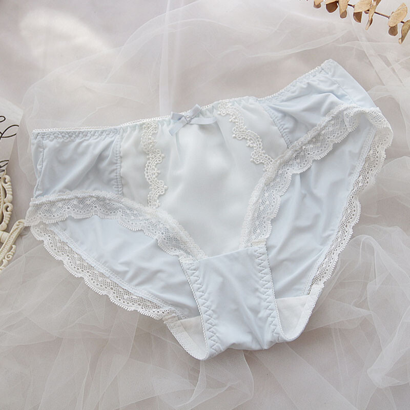 Japanese Sweet Girls Bow Lace Briefs Underwear Cute Panties School Underpants