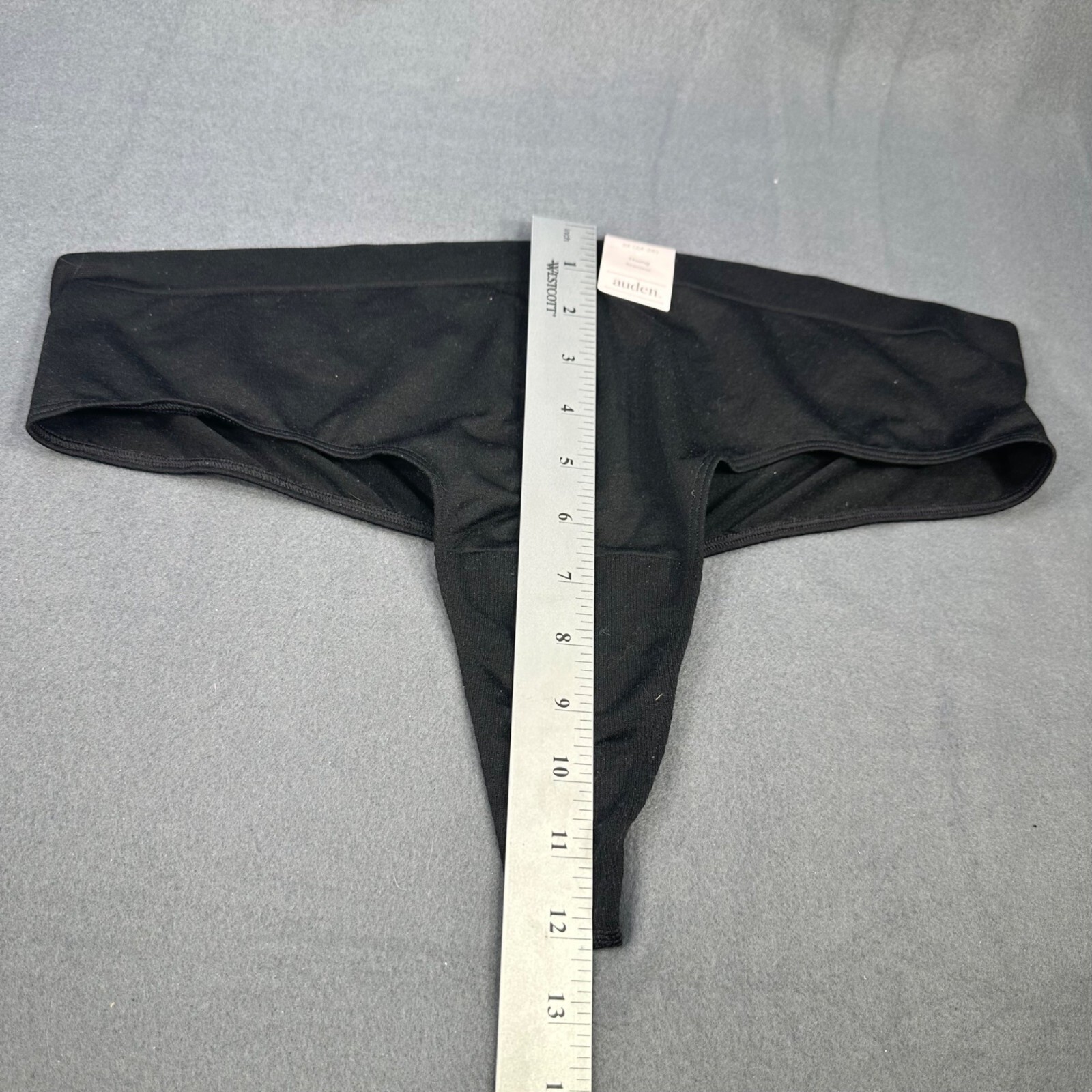 Auden Womens Size 3X 24-26 Panty Thong Seamless Thong Black New With Tags
