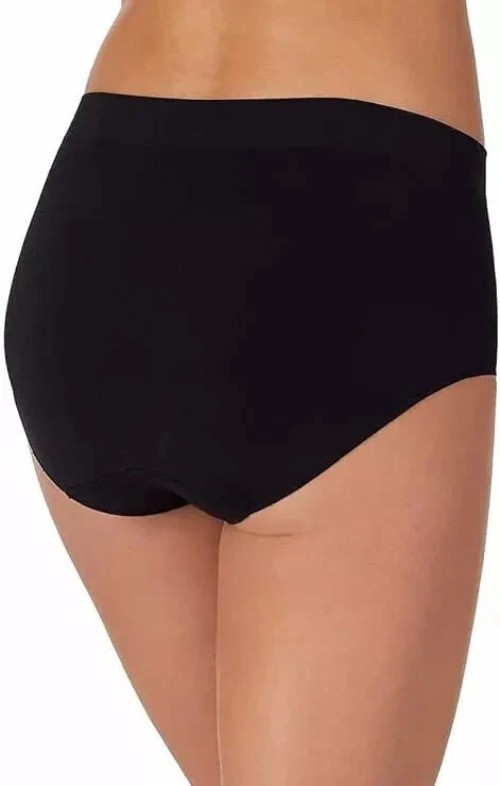 NEW Black Beige Carole Hochman Women’s XL Seamless Brief 5-Pack Silky J1879