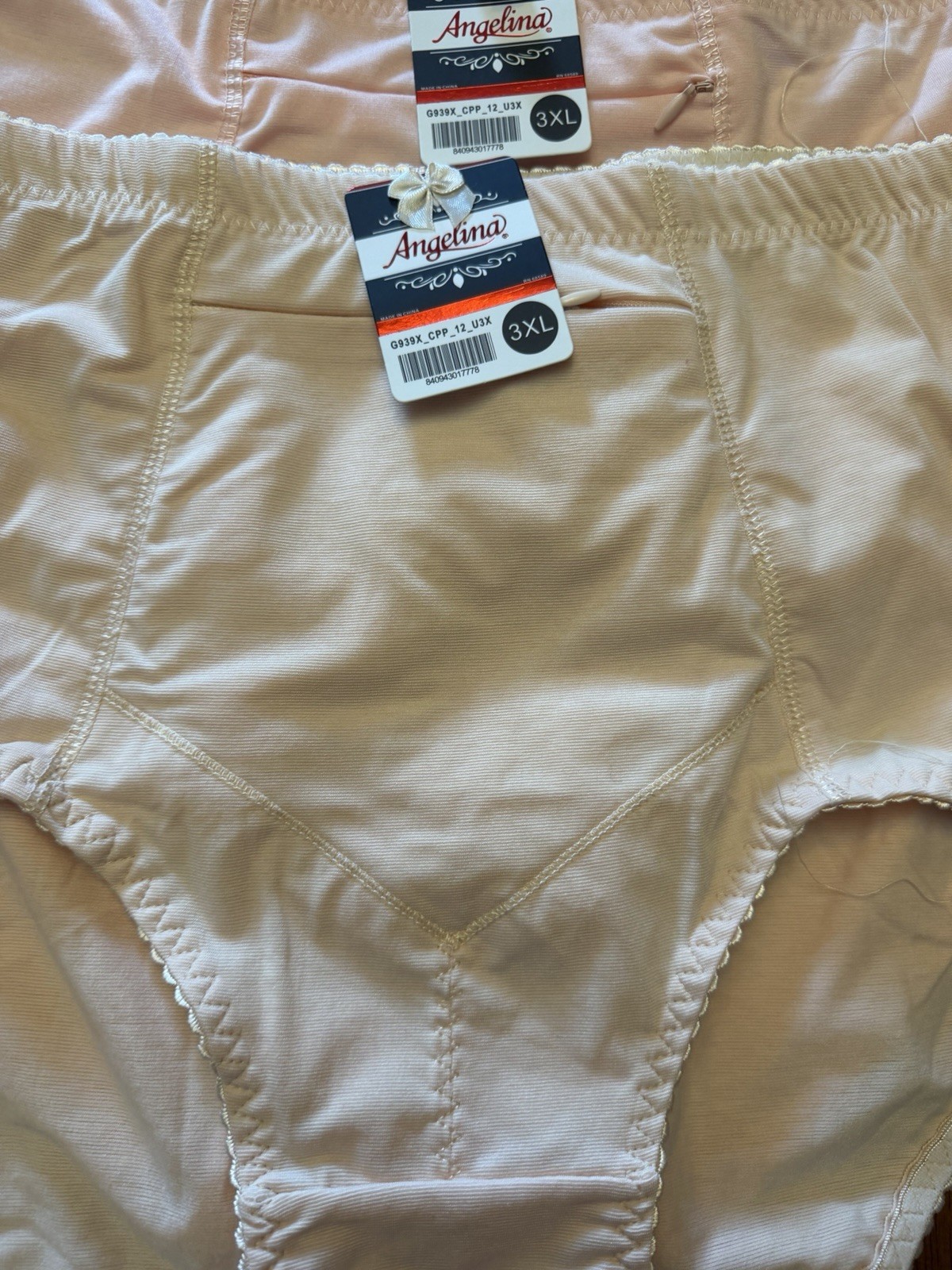 Angelina 4 Pair Womens Brief Underwear Panties Nylon Blend Hidden Pocket 3XL