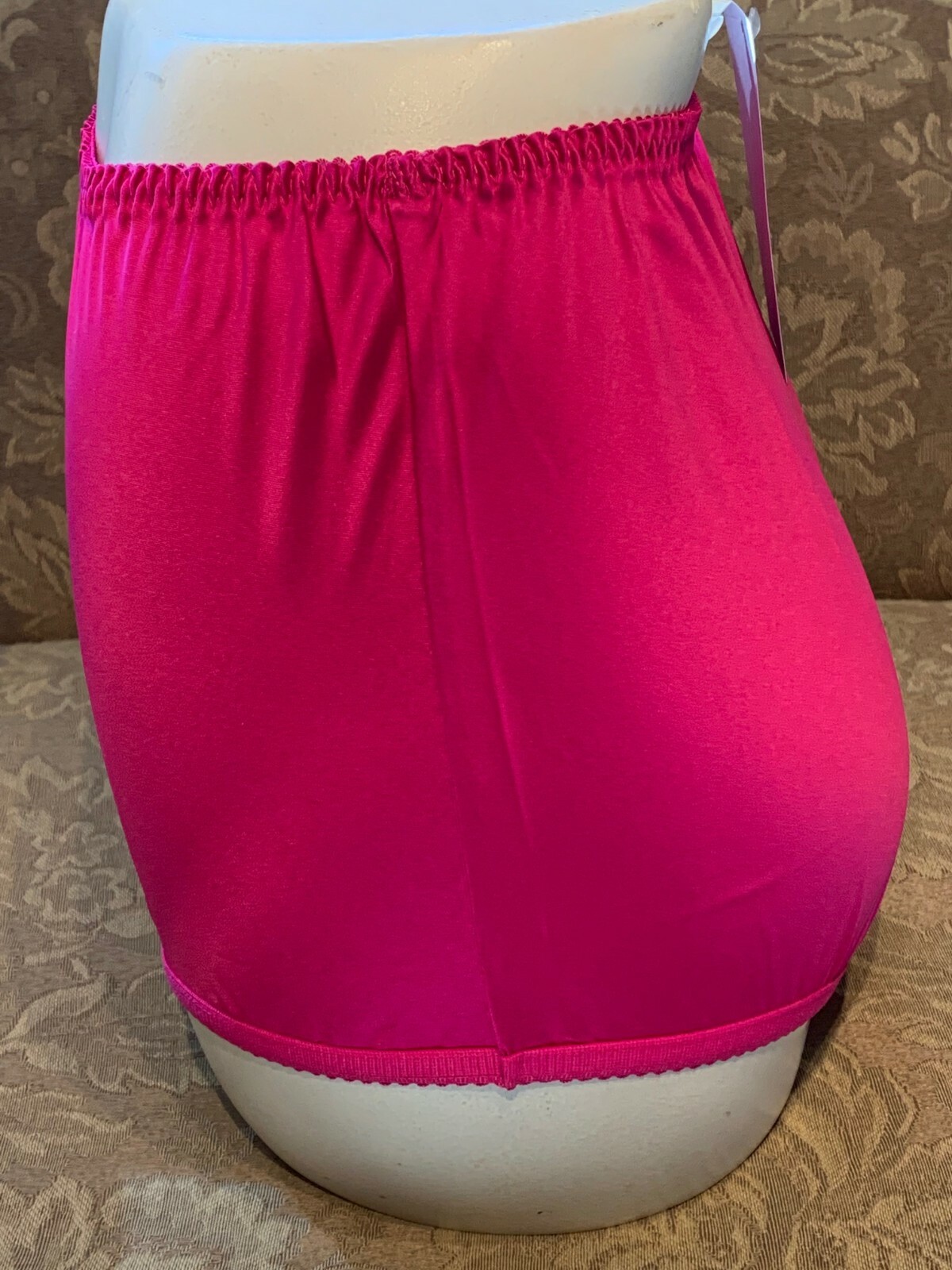 SECRETS IN LACE ~ FUCHSIA PINK ~ SATIN PIN-UP FULL BRIEF PANTIES ~ SIZE SMALL