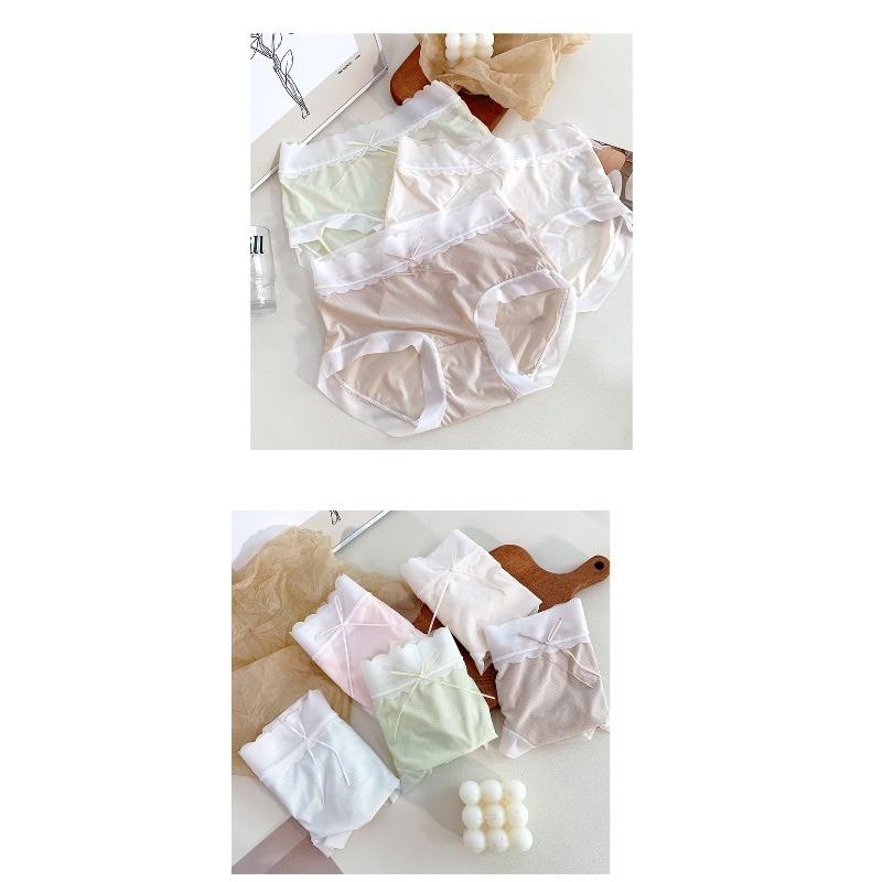 Girls Cotton Like Silk Underpants Antibacterial Moisture Wicking Ladies Panties