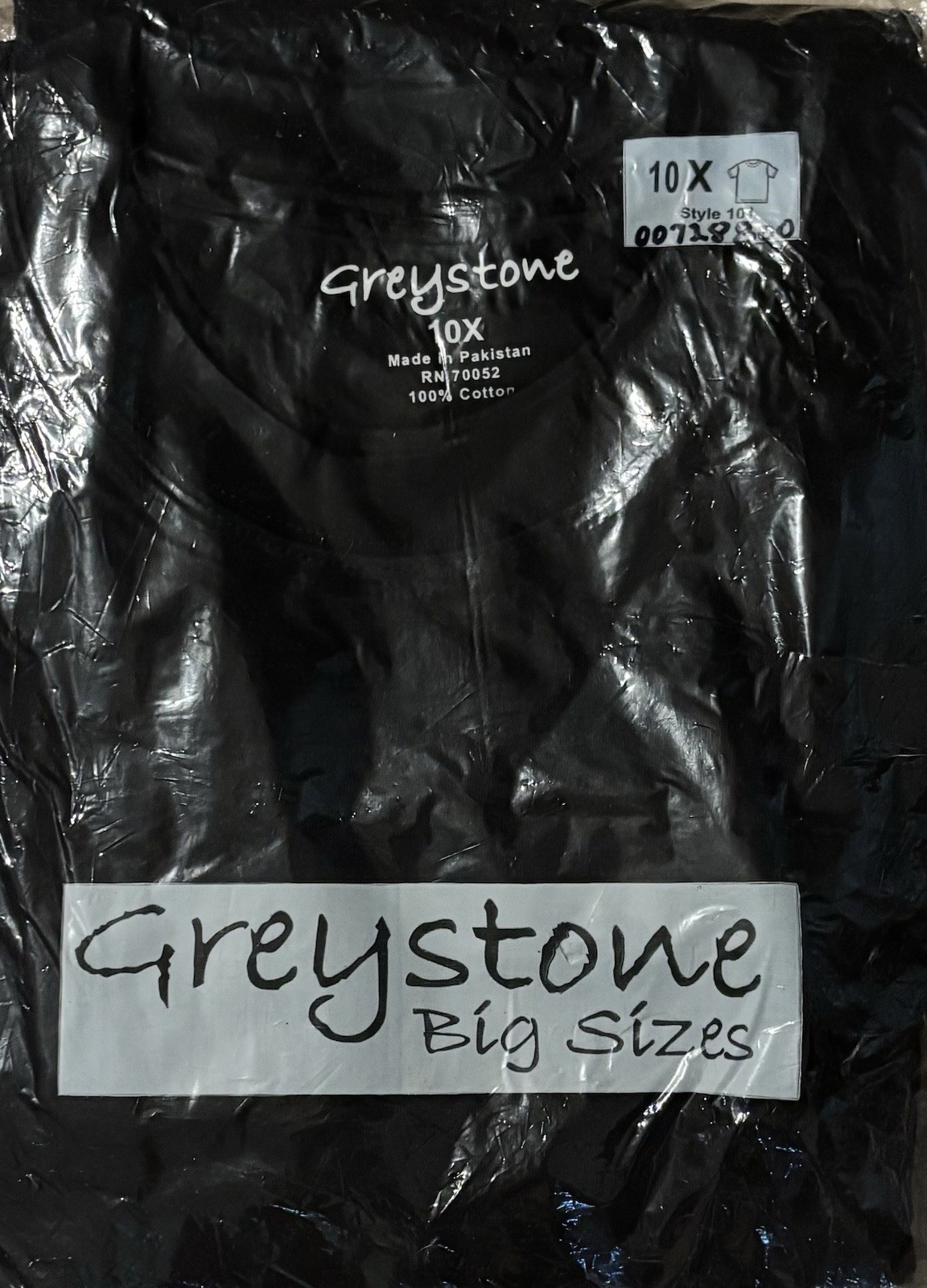 NWT Greystone Big & Tall men’s t-shirt 10XL Black