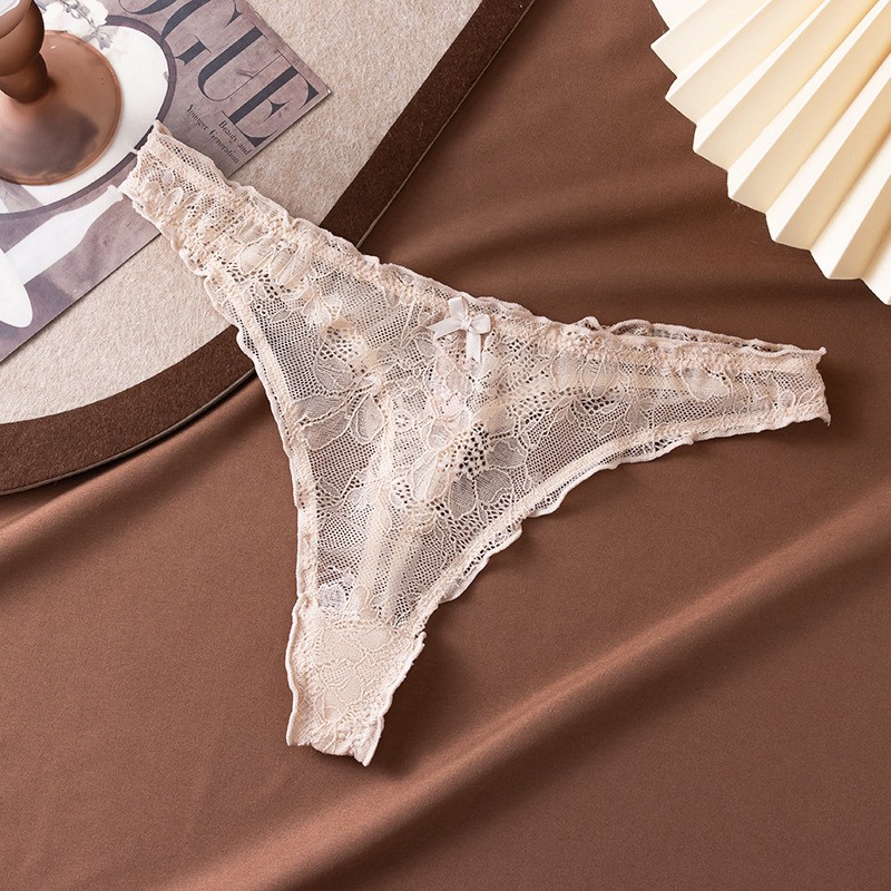 5 Pack Lot Sexy Womens See Through Lace Sheer Panties Thongs Briefs Underwear