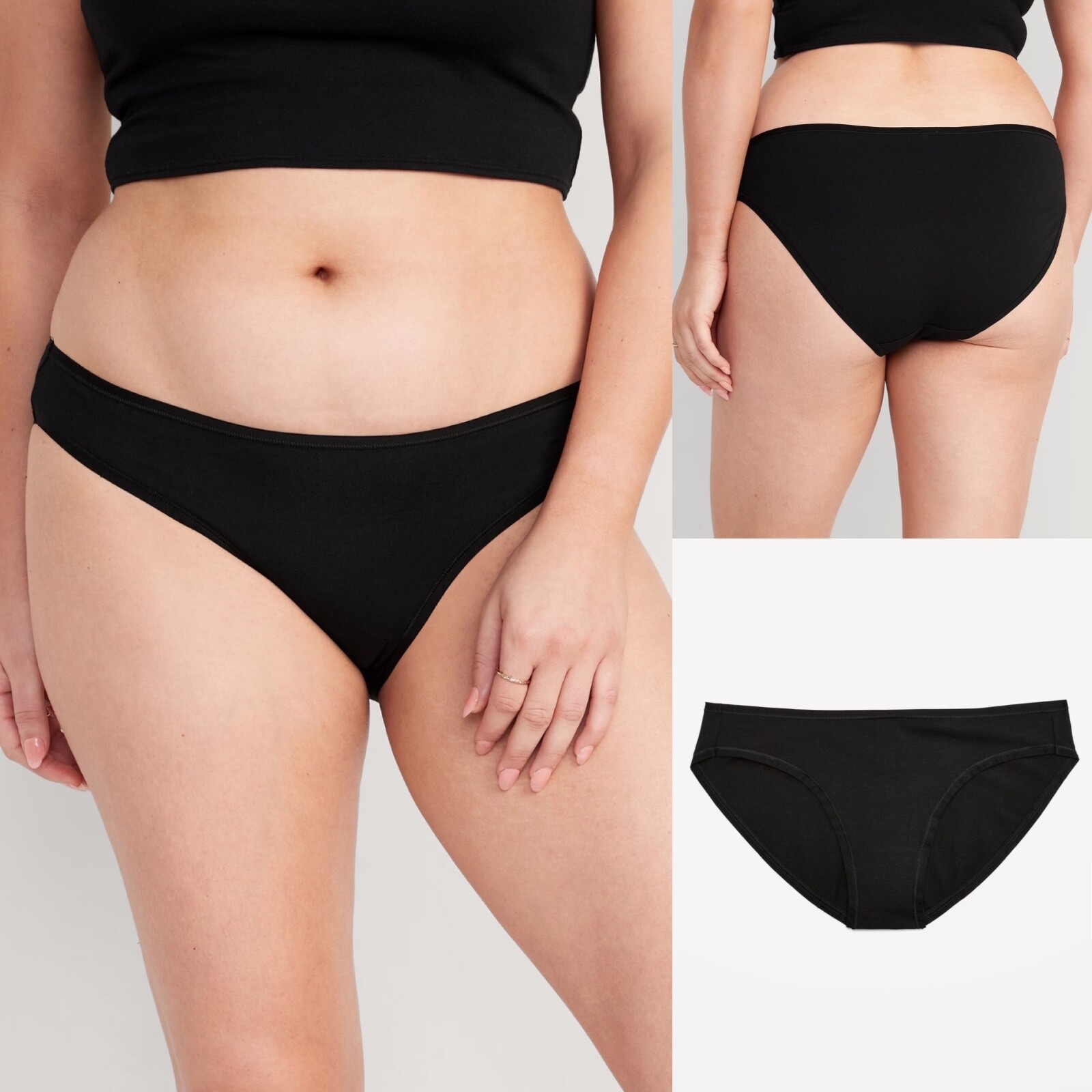 Old Navy Women’s Mid-Rise Everyday Cotton Logo Bikini Underwear Size XL or XXL
