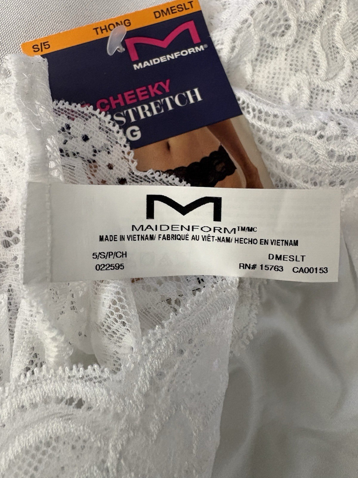 NEW Maidenform Luxurious Lace Thong Multicolor DMESLT 2 Pair Thong Womens Small