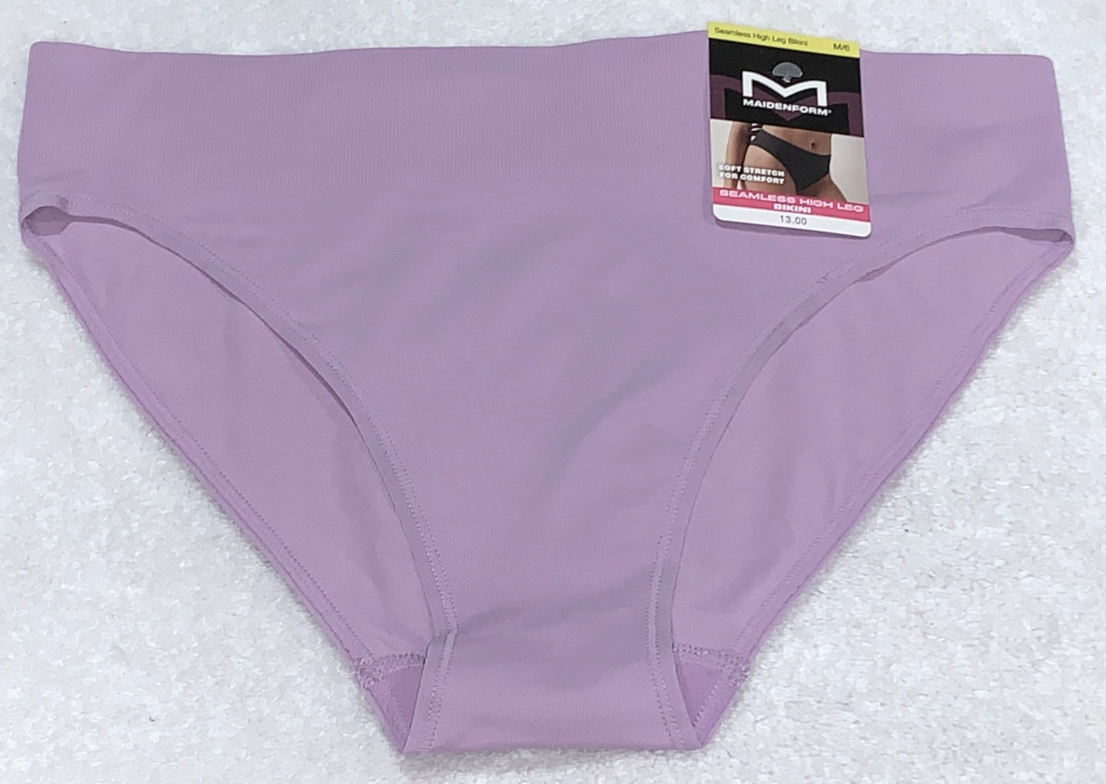 MAIDENFORM M Seamless Sojourn Lilac High Leg Bikini Panty Womens Sz S M L