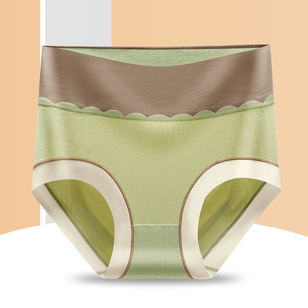 Women Underwear Seamless High Waisted Breathable Nylon Spandex Triangle Pants