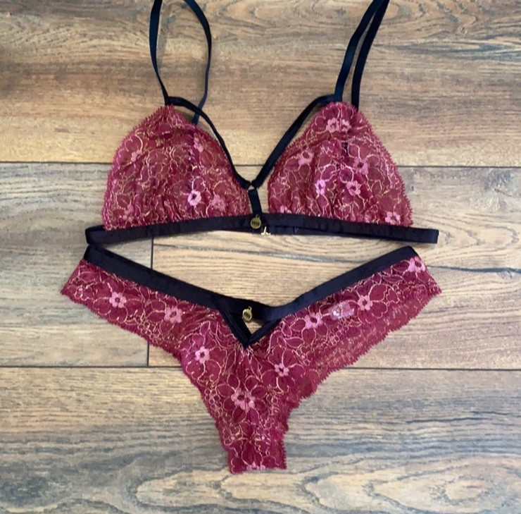 Wicked Weasel 2-Piece Bralette Size Large & Panties Medium NWOT