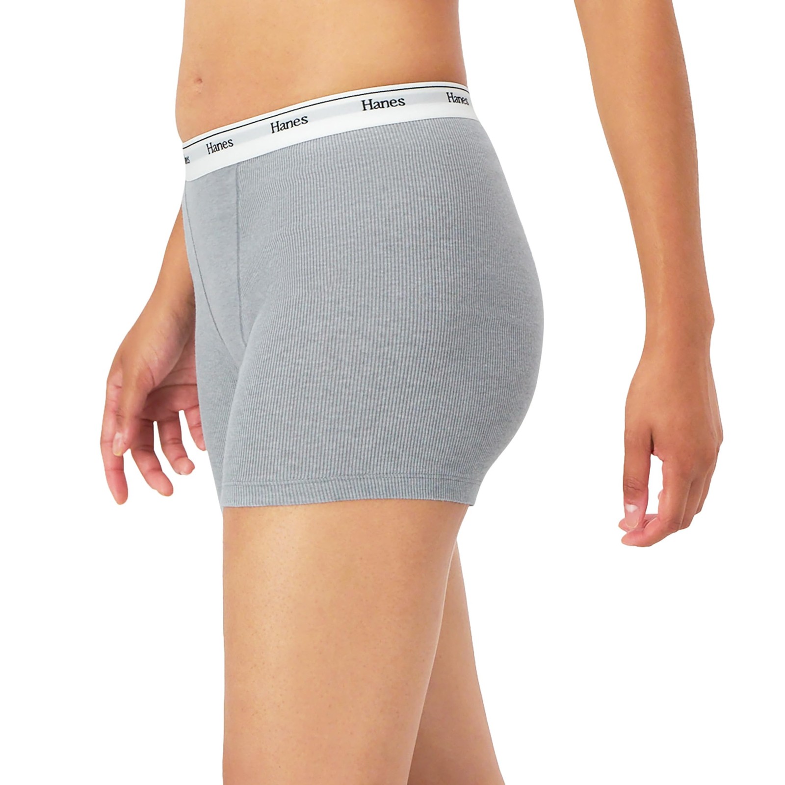 Hanes Women’s Originals Boxer Brief Pack, Stretch Large, Fashion Color Mix