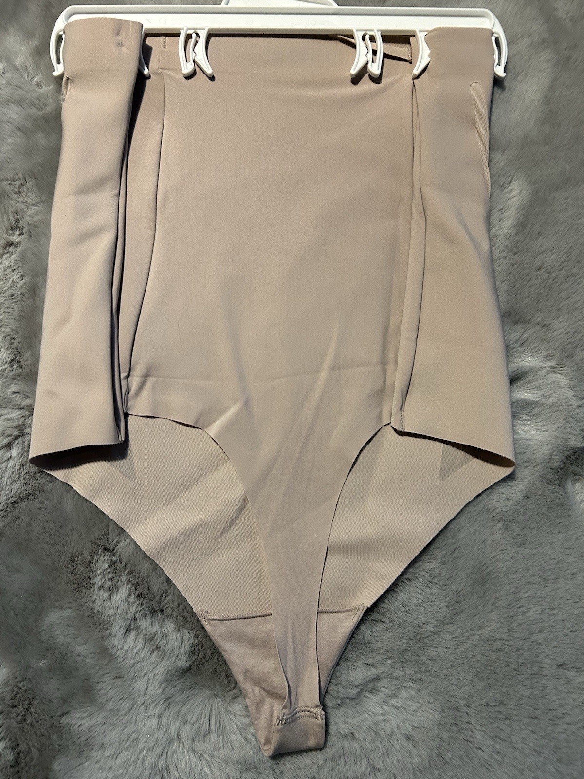 Maidenform Craveable Intimates Beige High Waist Thong Sculpts Extra Firm 2XL NEW